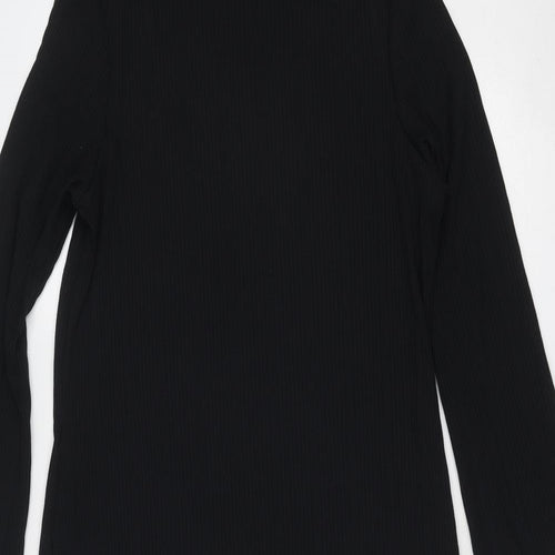 Marks and Spencer Womens Black Polyester Shift Size 16 Round Neck Pullover
