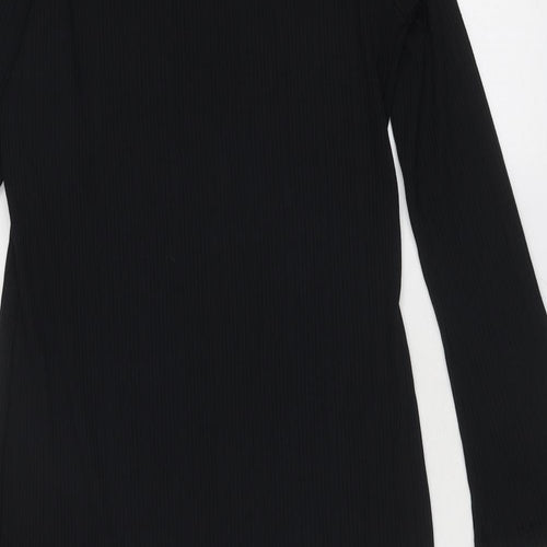 Marks and Spencer Womens Black Polyester Shift Size 16 Round Neck Pullover