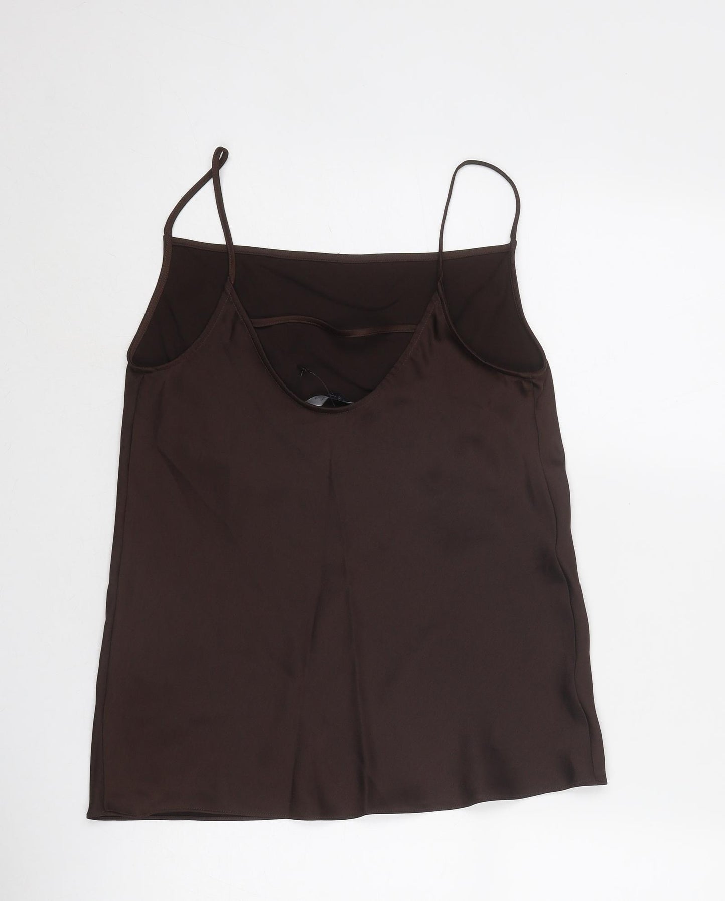 Marks and Spencer Womens Brown Polyester Camisole Tank Size 10 Cowl Neck