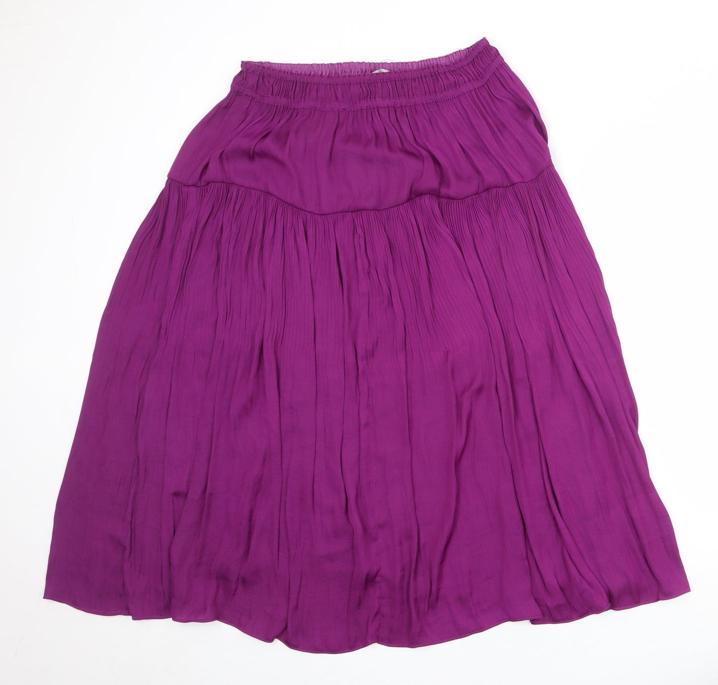 Marks and Spencer Womens Purple Polyester Swing Skirt Size 14
