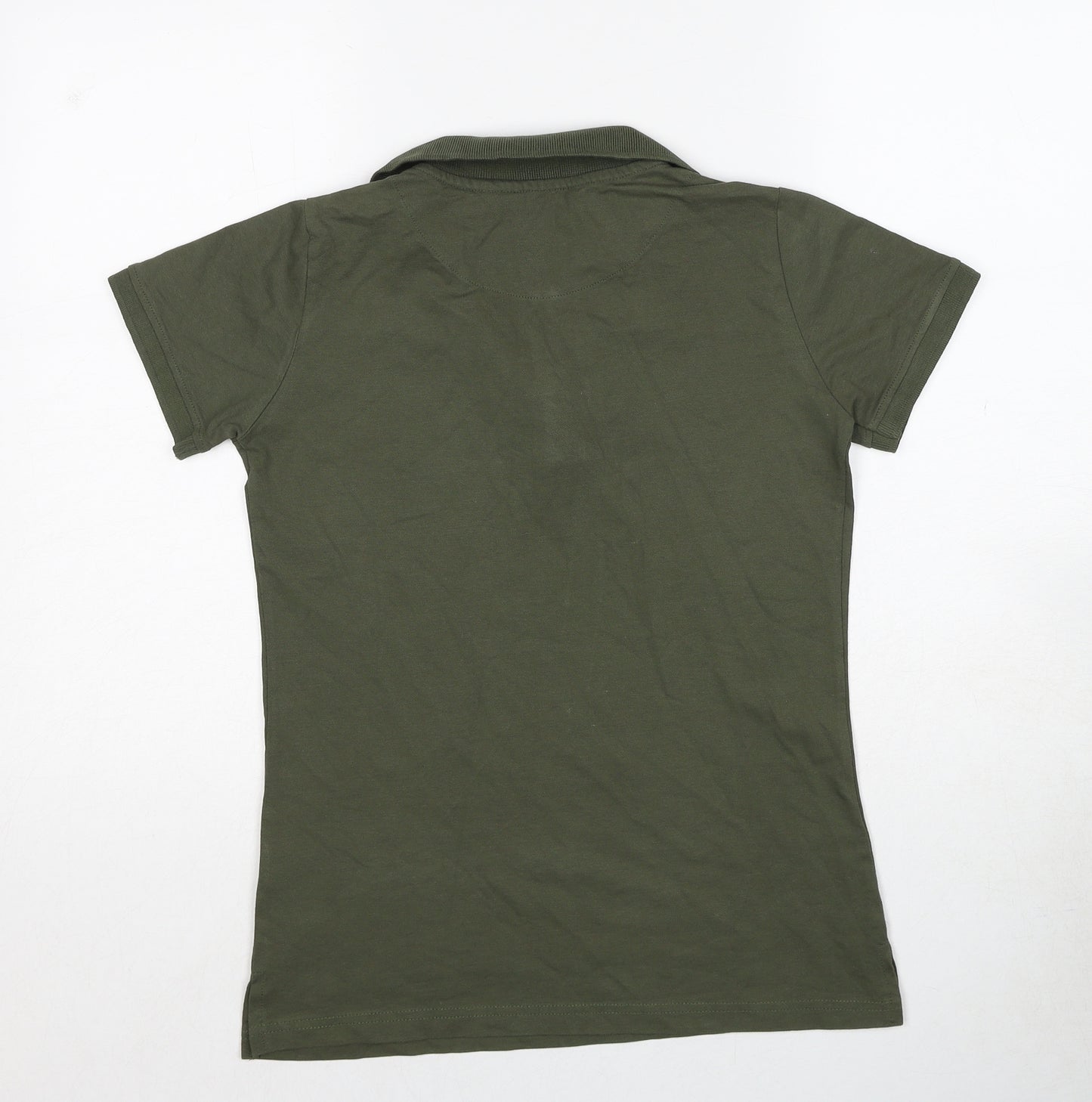 Mountain Warehouse Womens Green Cotton Basic Polo Size 8 Collared