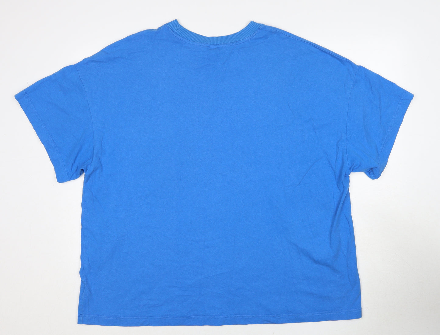 H&M Mens Blue Cotton T-Shirt Size XL Round Neck - New York Giants