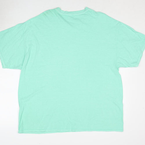 River Island Womens Blue Cotton Basic T-Shirt Size 14 Round Neck