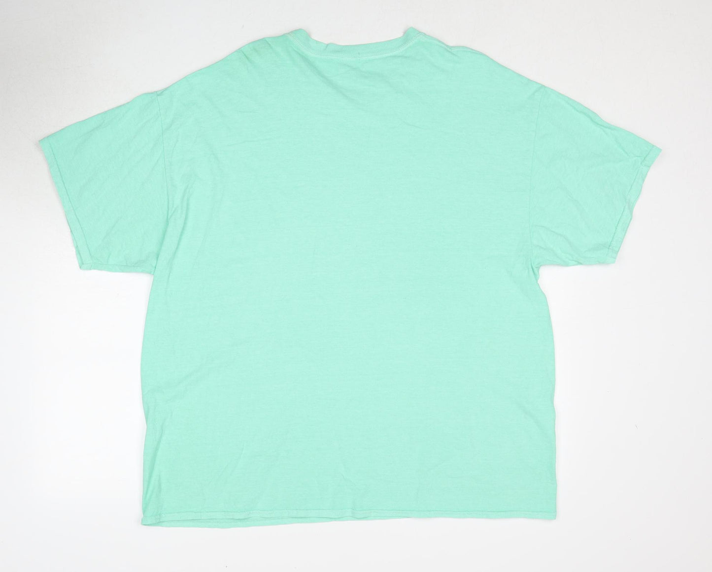River Island Womens Blue Cotton Basic T-Shirt Size 14 Round Neck