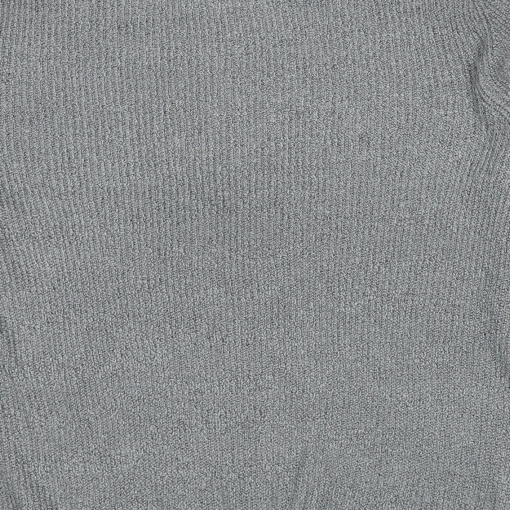 Marks and Spencer Mens Grey Round Neck Polyamide Pullover Jumper Size XL Long Sleeve