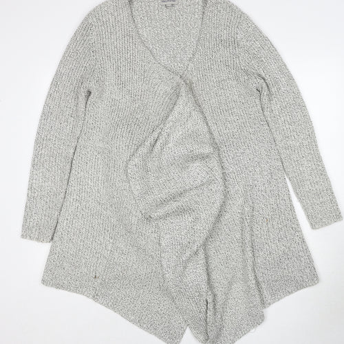 Merry Portas Womens Grey V-Neck Acrylic Cardigan Jumper Size 12