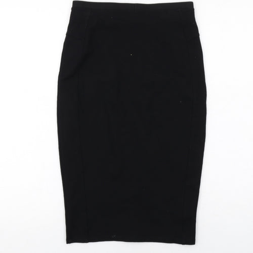 River Island Womens Black Viscose Bandage Skirt Size 8