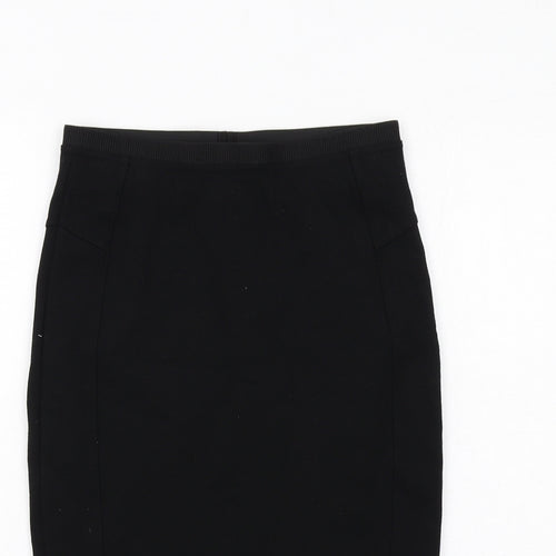 River Island Womens Black Viscose Bandage Skirt Size 8