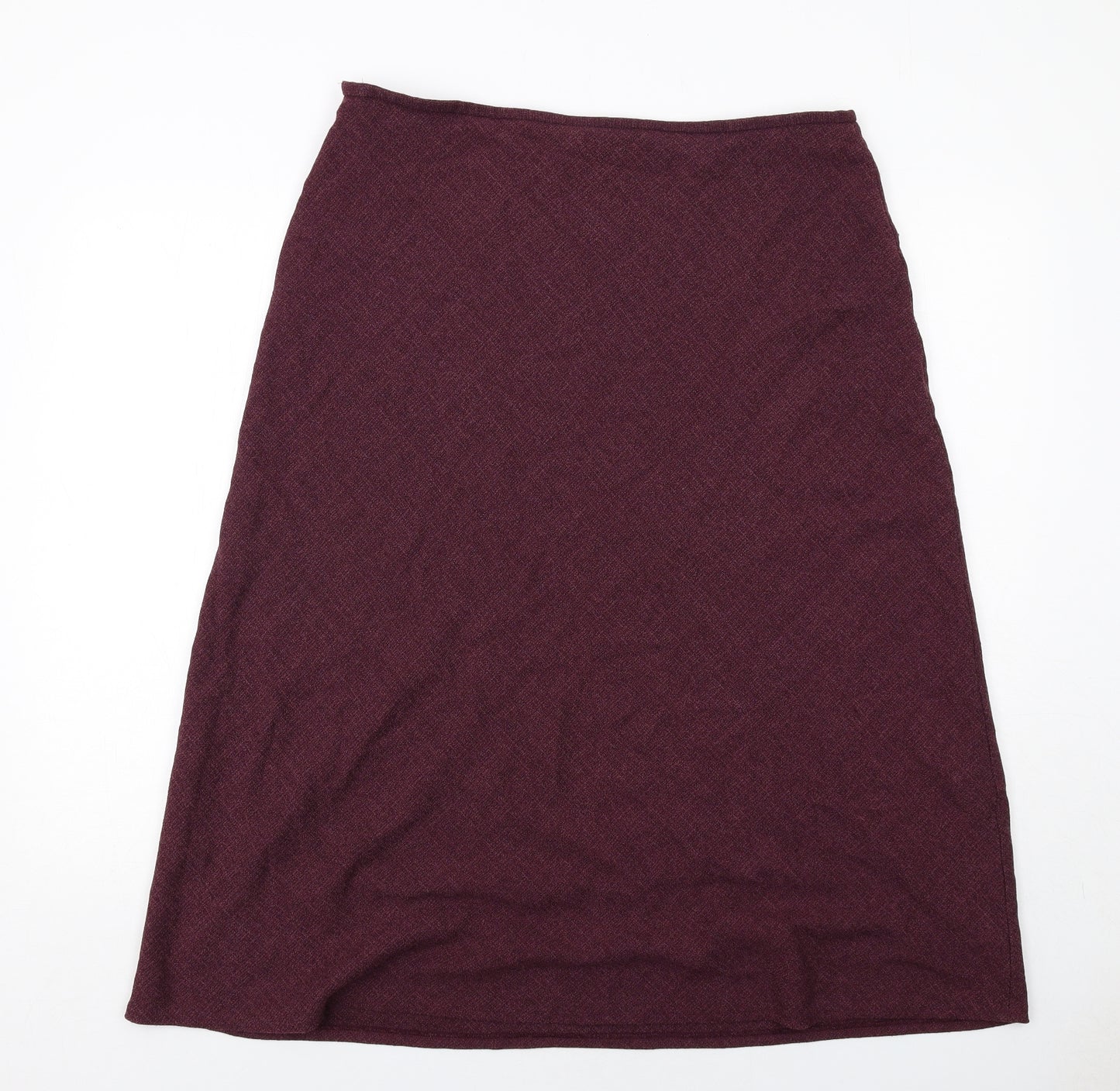 EWM Womens Purple Polyester Swing Skirt Size 18 Zip