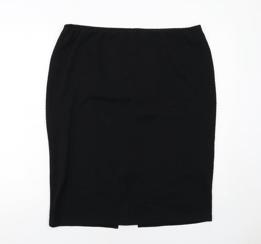 BHS Womens Black Polyester A-Line Skirt Size 20