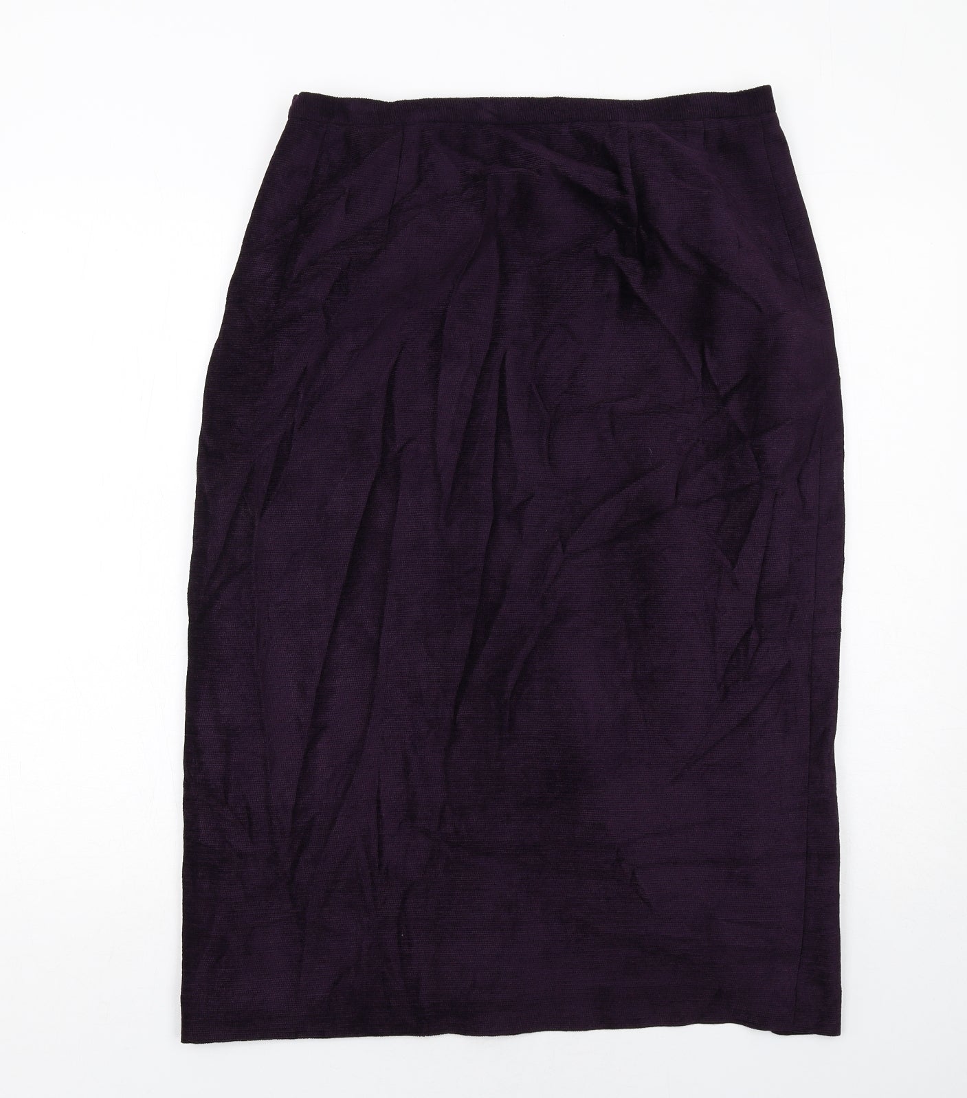 Country Casuals Womens Purple Viscose A-Line Skirt Size 14 Zip