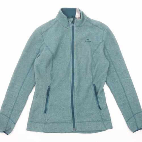 DECATHLON Womens Blue Geometric Jacket Size S Zip