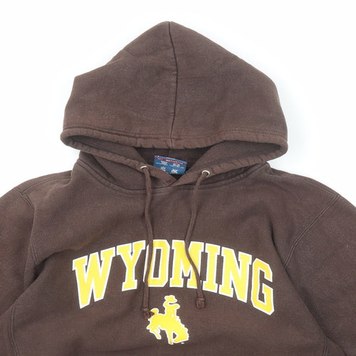 MV Sport Mens Brown Cotton Pullover Hoodie Size S - Wyoming
