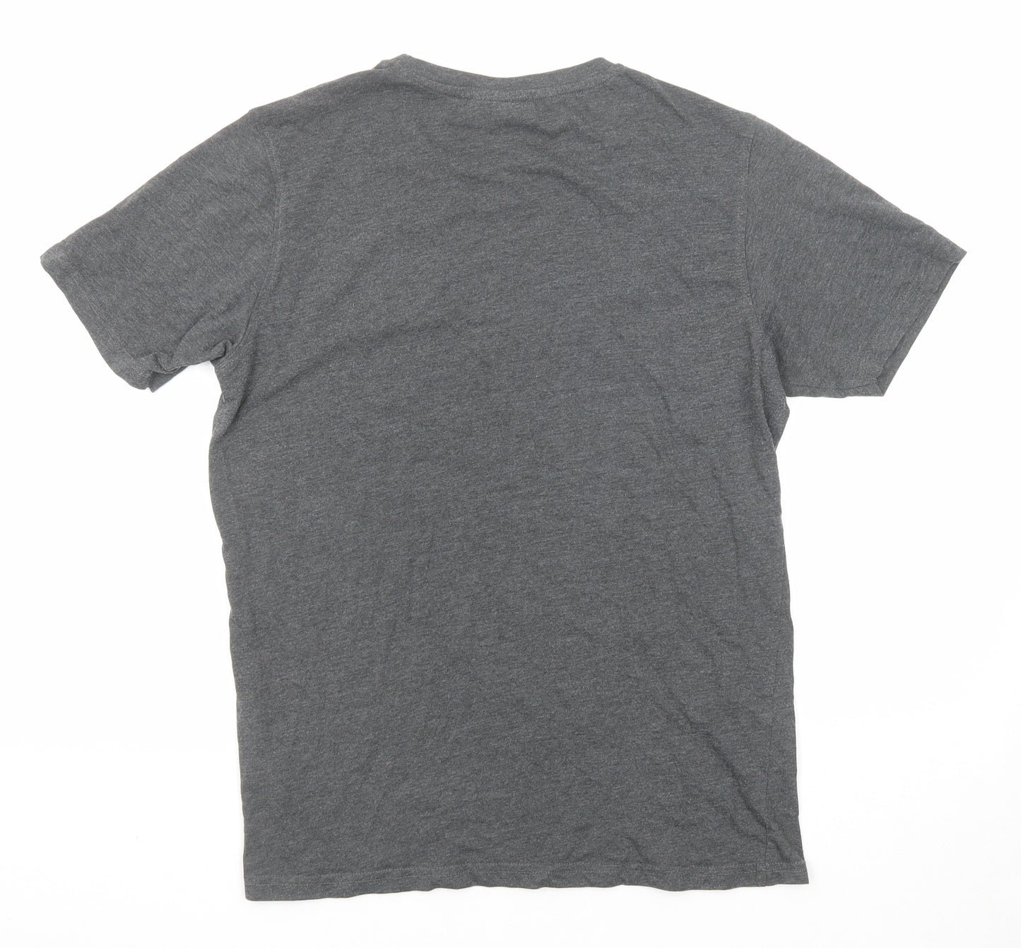 Smith & Jones Mens Grey Cotton T-Shirt Size S Round Neck