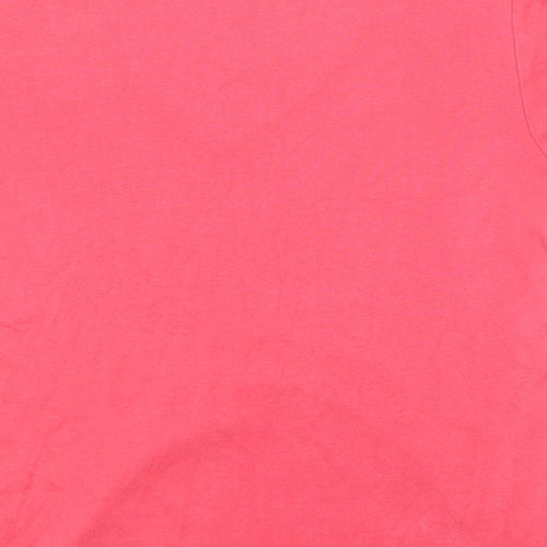 Ralph Lauren Womens Pink Cotton Basic T-Shirt Size XL V-Neck
