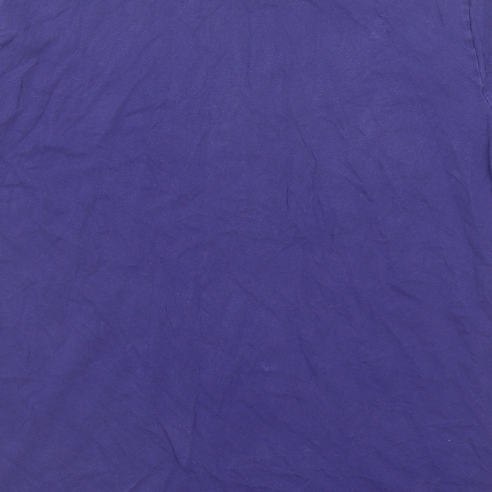 Marks and Spencer Mens Purple Cotton T-Shirt Size L Round Neck