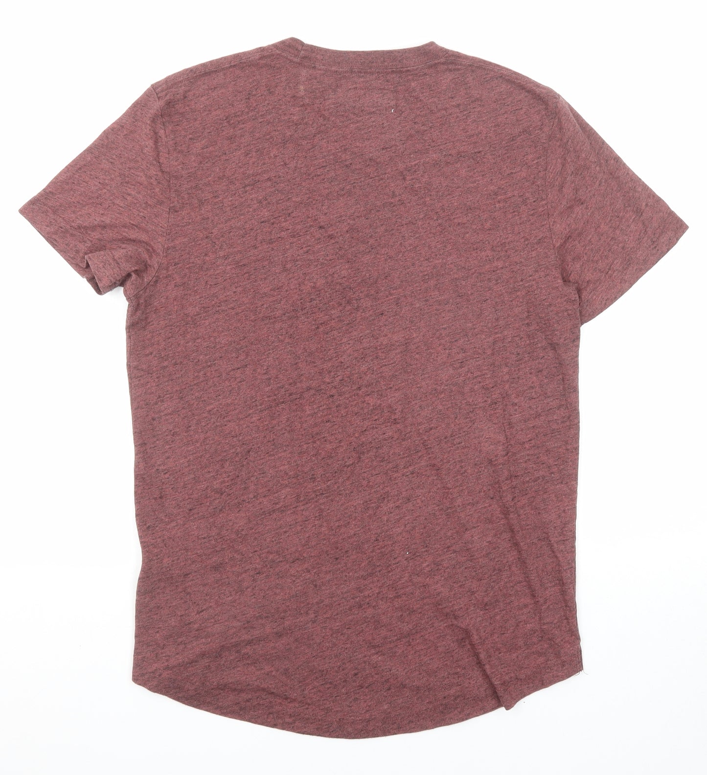 Abercrombie & Fitch Mens Purple Cotton T-Shirt Size S Round Neck