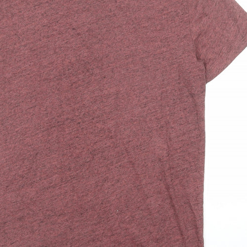 Abercrombie & Fitch Mens Purple Cotton T-Shirt Size S Round Neck