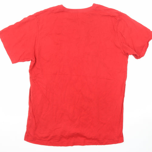 Uniqlo Mens Red Cotton T-Shirt Size XL Round Neck - Super Mario