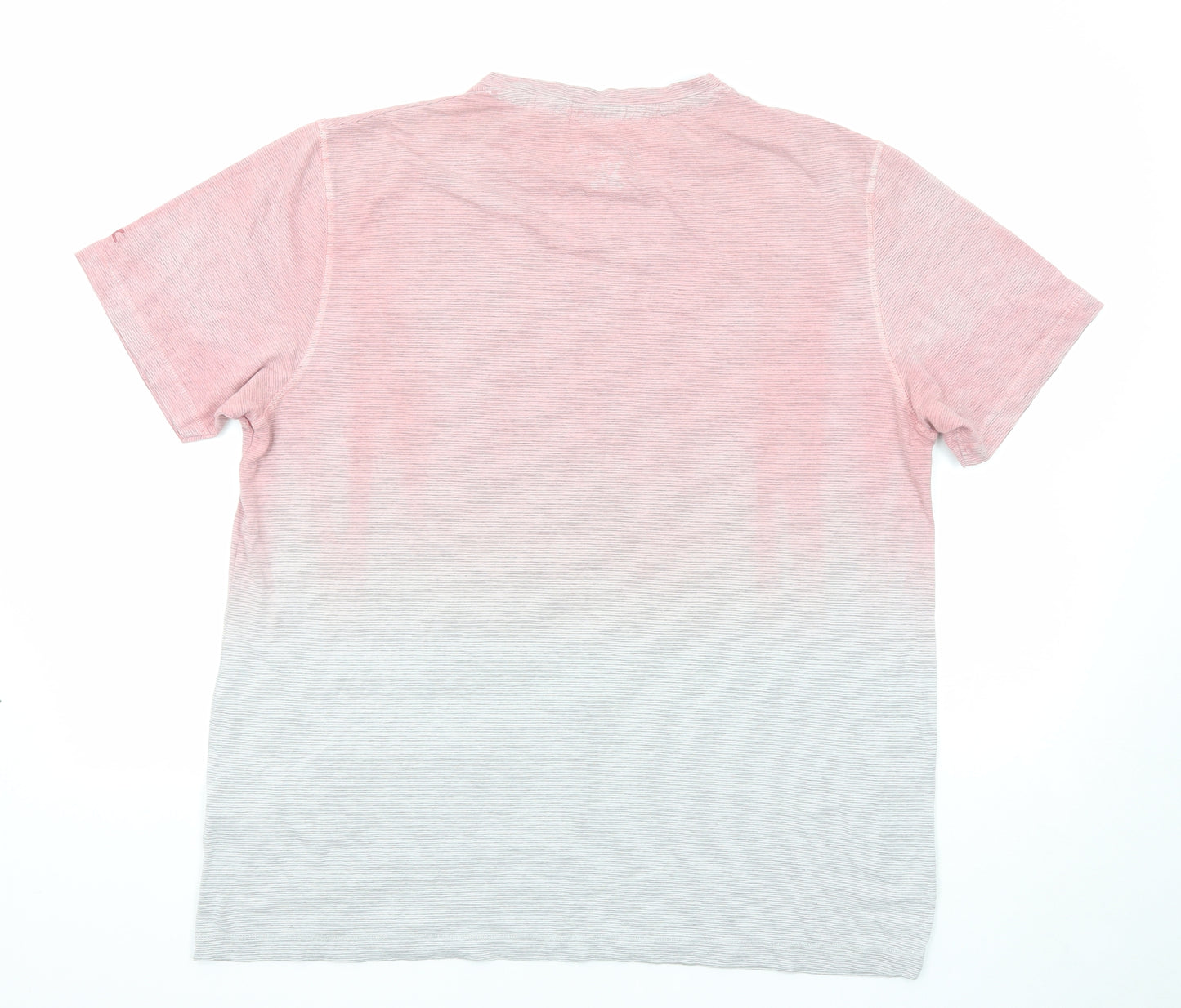MANTARAY PRODUCTS Mens Multicoloured Colourblock Cotton T-Shirt Size L Round Neck