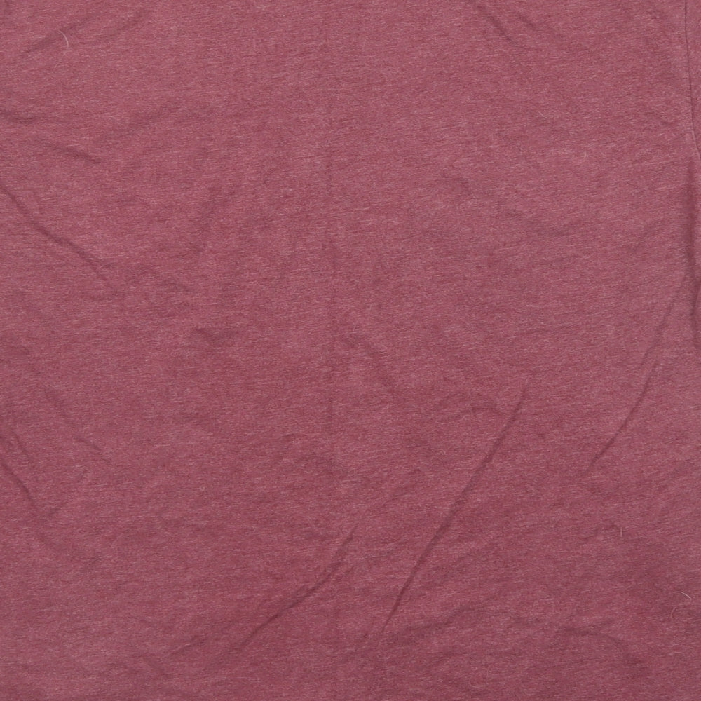 Pacific Creations Womens Red Cotton Basic T-Shirt Size M Crew Neck