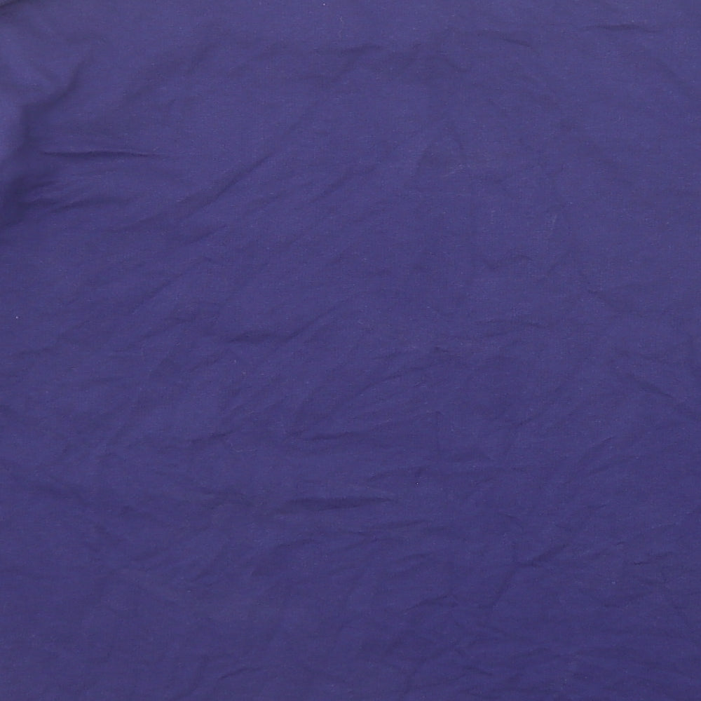 Damart Womens Purple Cotton Basic T-Shirt Size 14 Boat Neck - Flowers