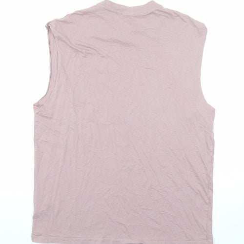 ASOS Mens Purple Cotton T-Shirt Size M Round Neck