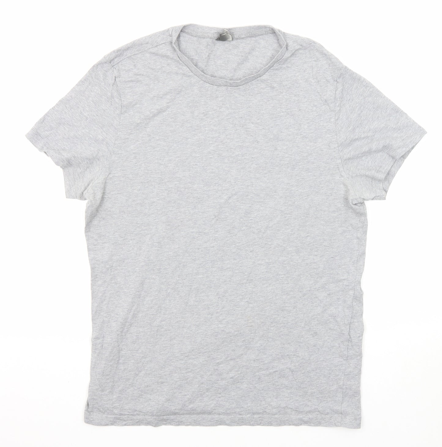 ASOS Womens Grey Cotton Basic T-Shirt Size L Crew Neck