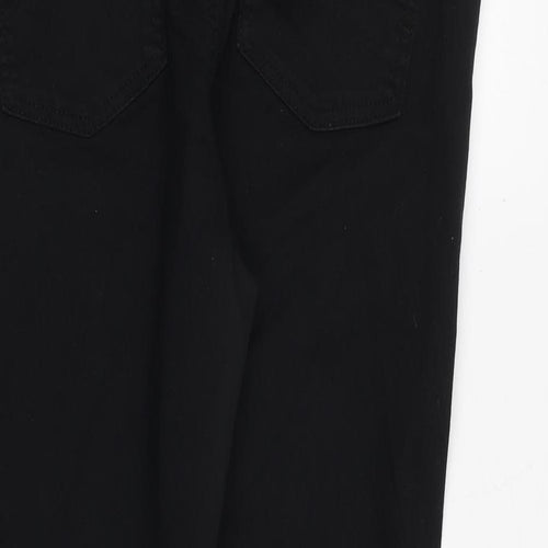 Marks and Spencer Womens Black Cotton Jegging Jeans Size 14 Regular Zip