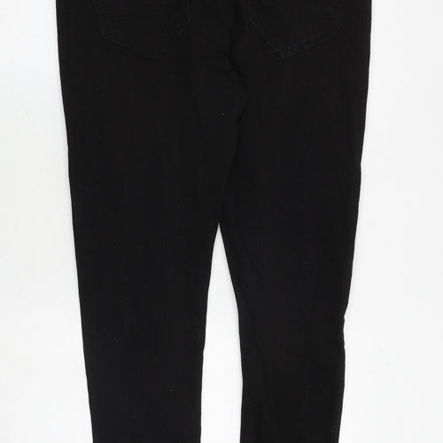 Luke Mens Black Cotton Skinny Jeans Size 36 in Regular Button