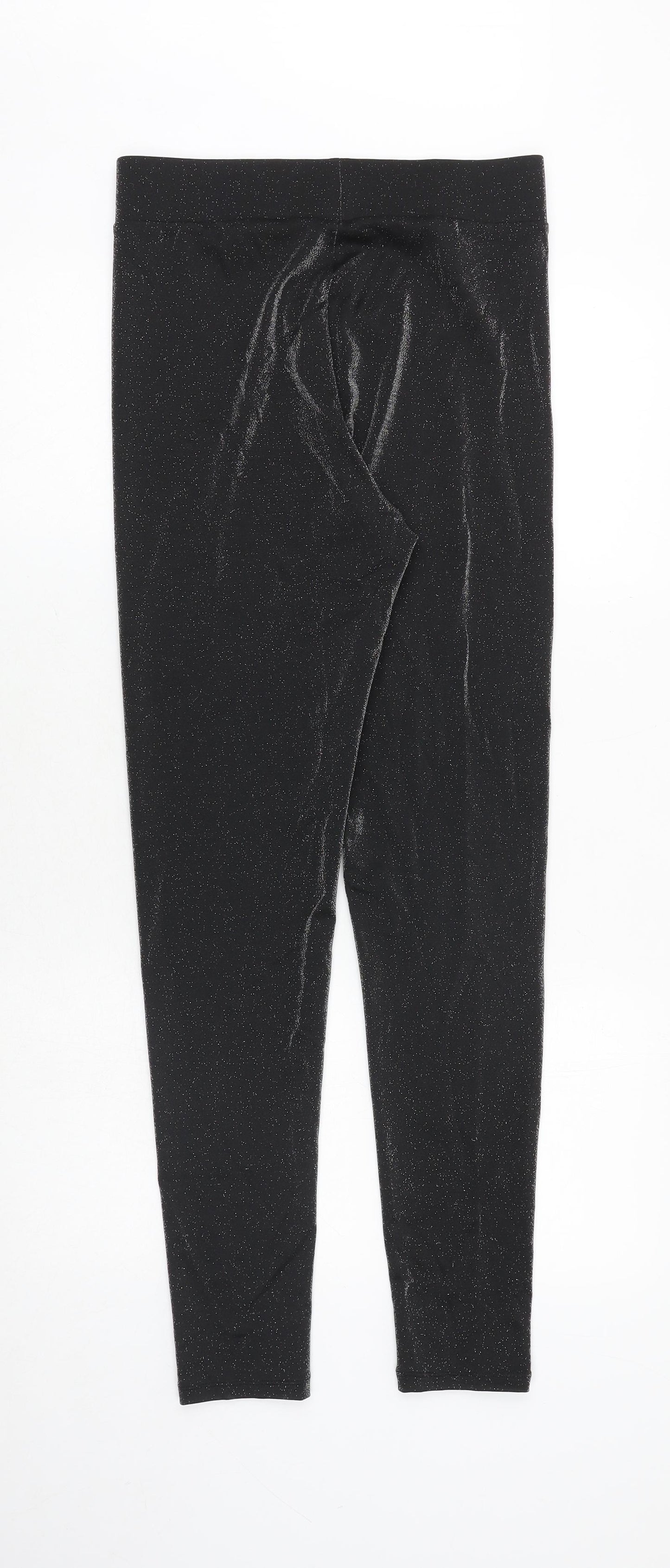 Marks and Spencer Womens Black Polyamide Capri Leggings Size 10 Regular