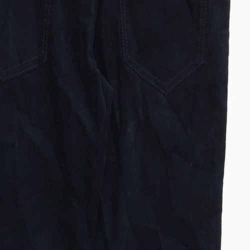 Marks and Spencer Mens Blue Polyester Trousers Size 34 in Regular Zip