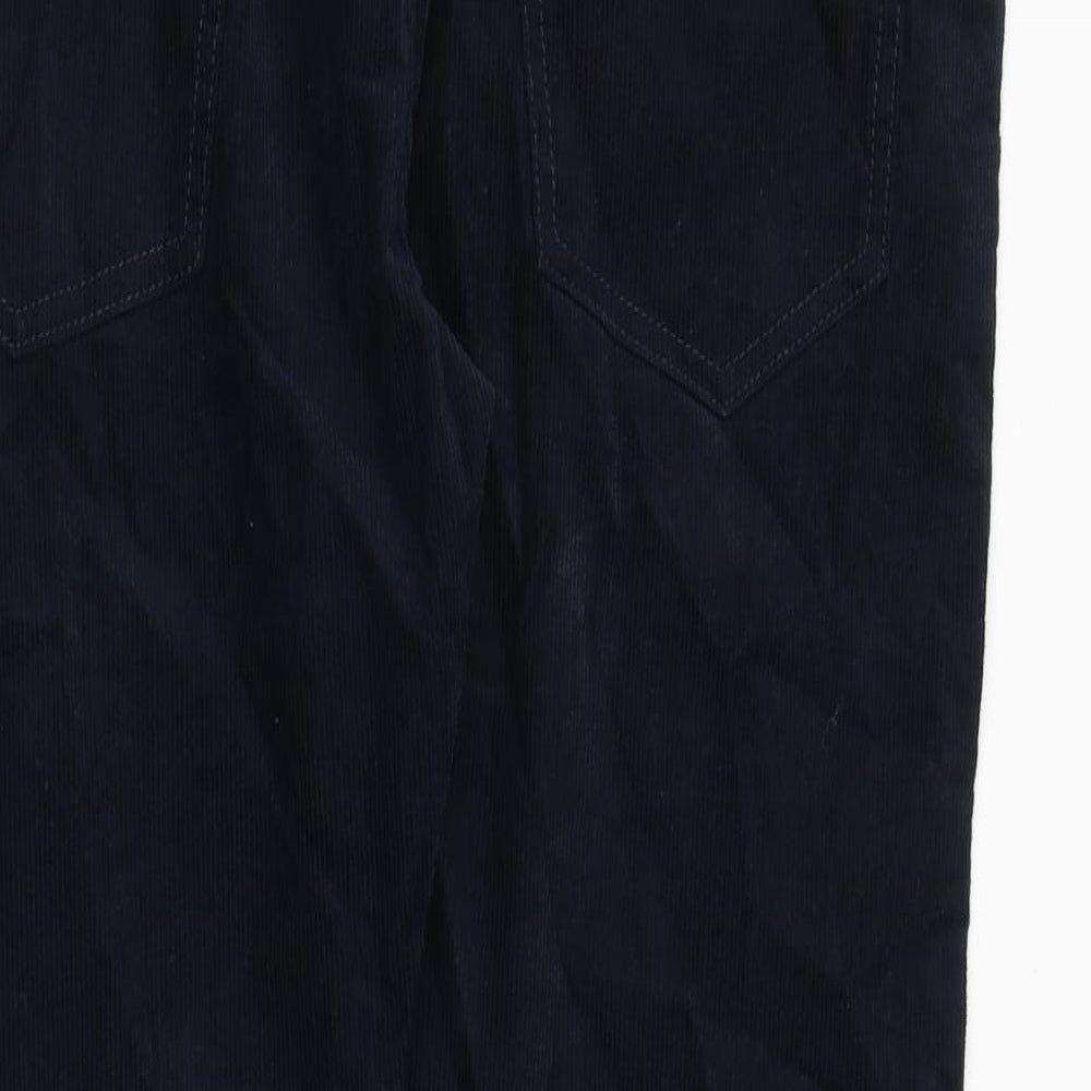 Marks and Spencer Mens Blue Polyester Trousers Size 34 in Regular Zip