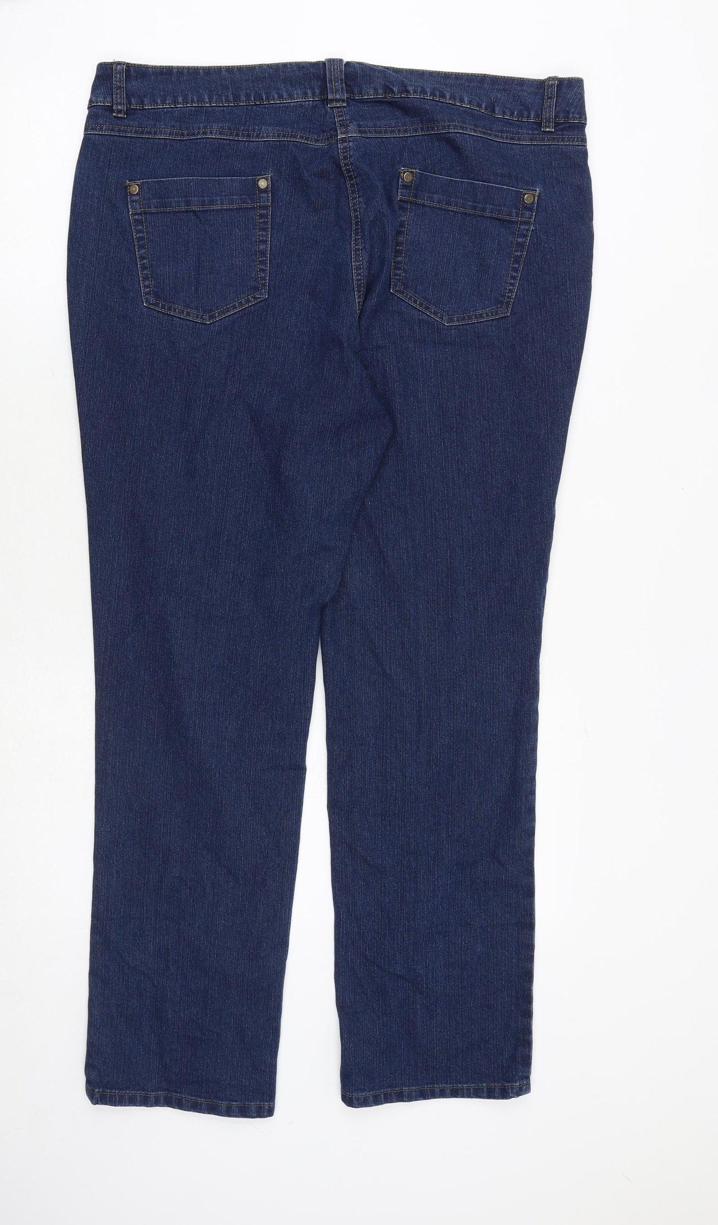 Debenhams Womens Blue Cotton Skinny Jeans Size 18 Slim Zip