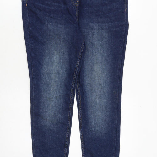 Falmer Heritage Womens Blue Cotton Skinny Jeans Size 14 Regular Zip