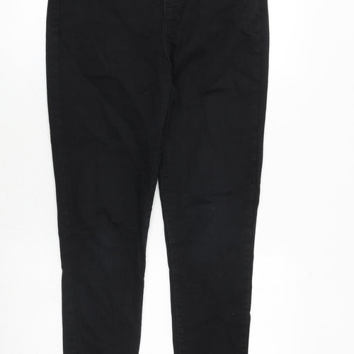 Ralph Lauren Womens Black Cotton Skinny Jeans Size 10 Regular Zip
