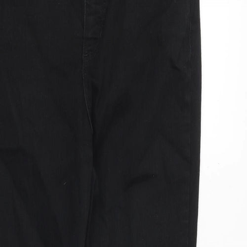 Ralph Lauren Womens Black Cotton Skinny Jeans Size 10 Regular Zip