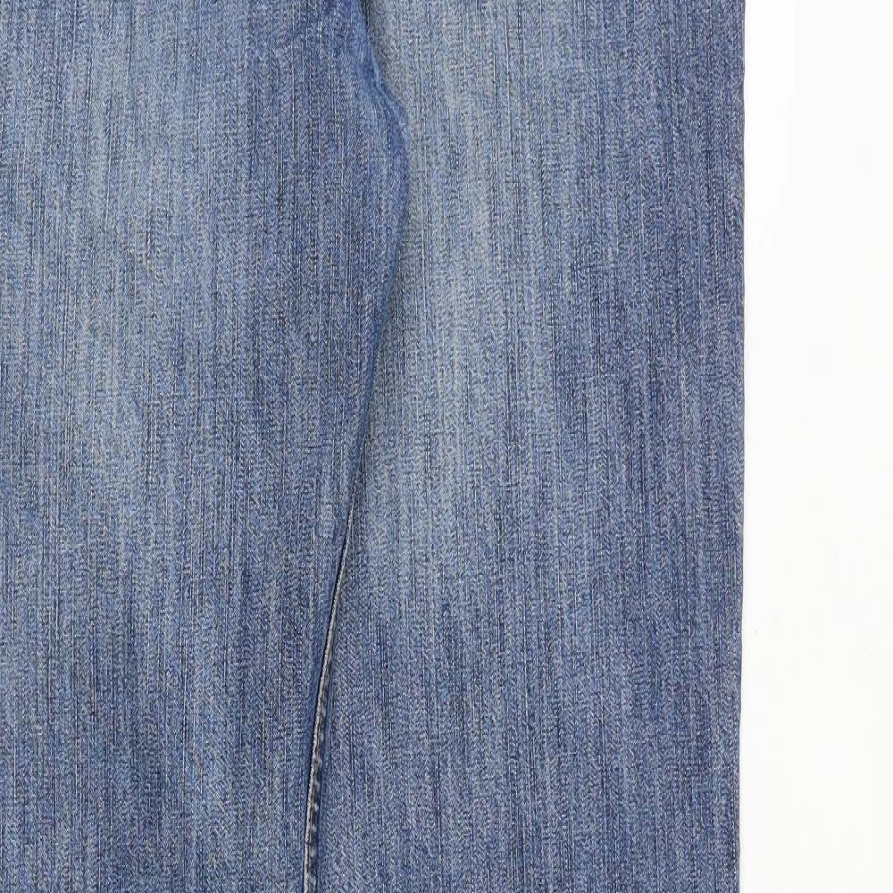 hope&honour Mens Blue Cotton Straight Jeans Size 38 in Regular Zip