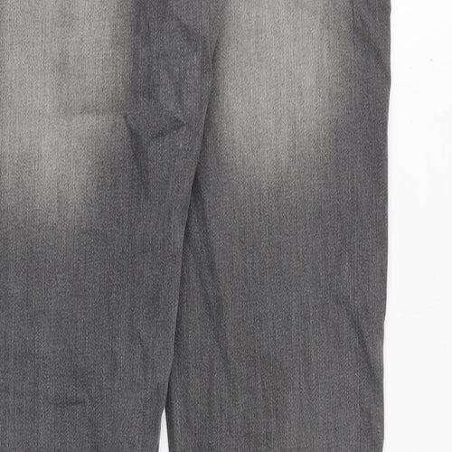 JACK & JONES Mens Grey Cotton Skinny Jeans Size 30 in Slim Zip
