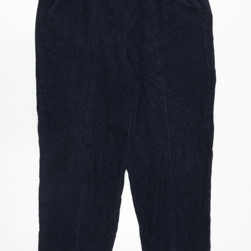 EWM Womens Blue Cotton Trousers Size 16 Regular