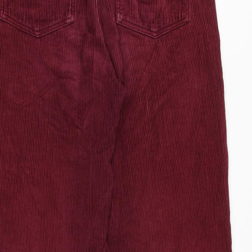 BDG Womens Red Cotton Trousers Size 30 in Regular Zip