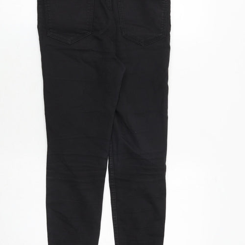New Look Womens Black Cotton Skinny Jeans Size 10 Extra-Slim Zip