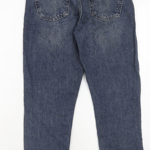 Topshop Womens Blue Cotton Mom Jeans Size 26 in L30 in Regular Zip