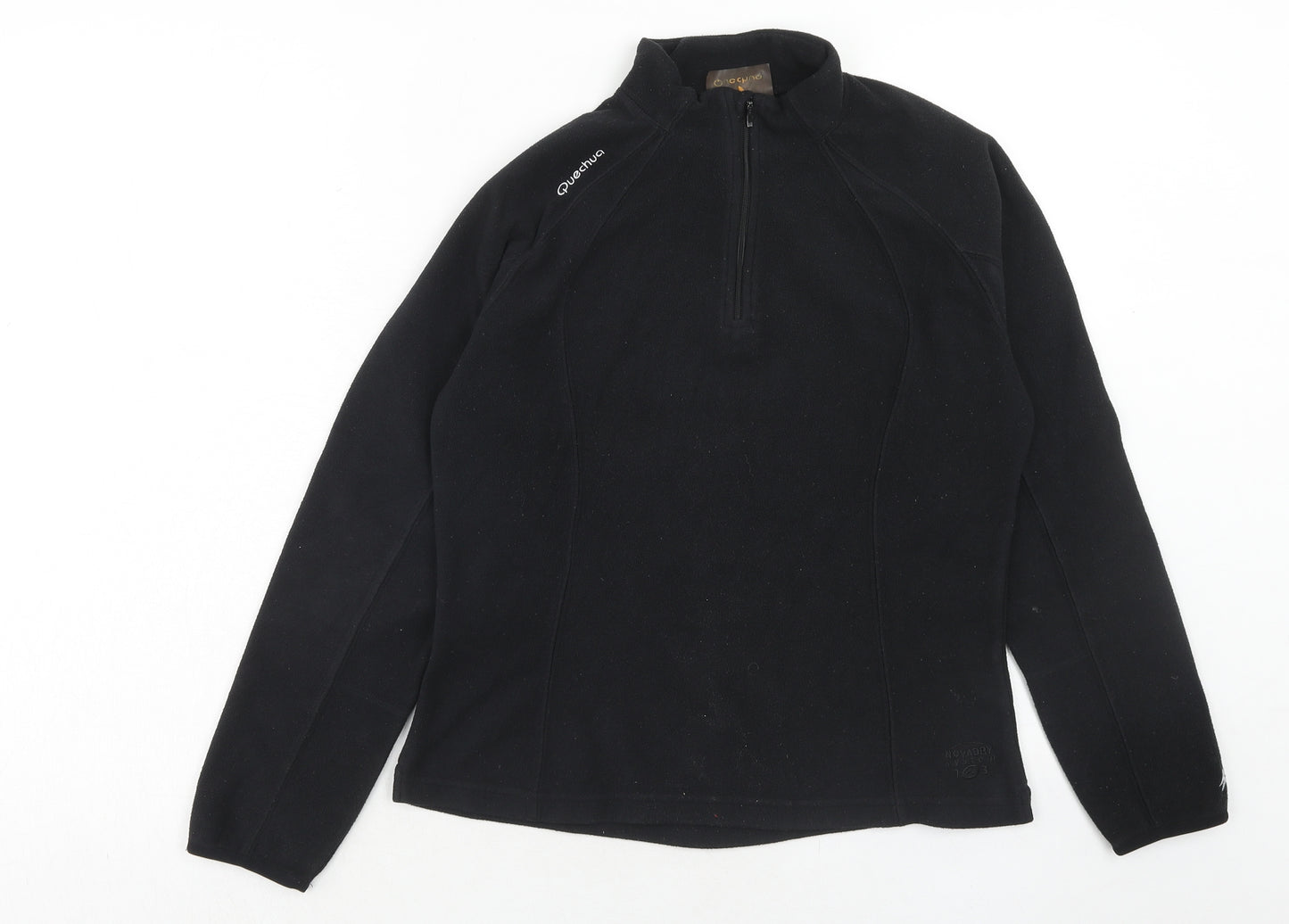 DECATHLON Womens Black Polyester Pullover Sweatshirt Size M Zip