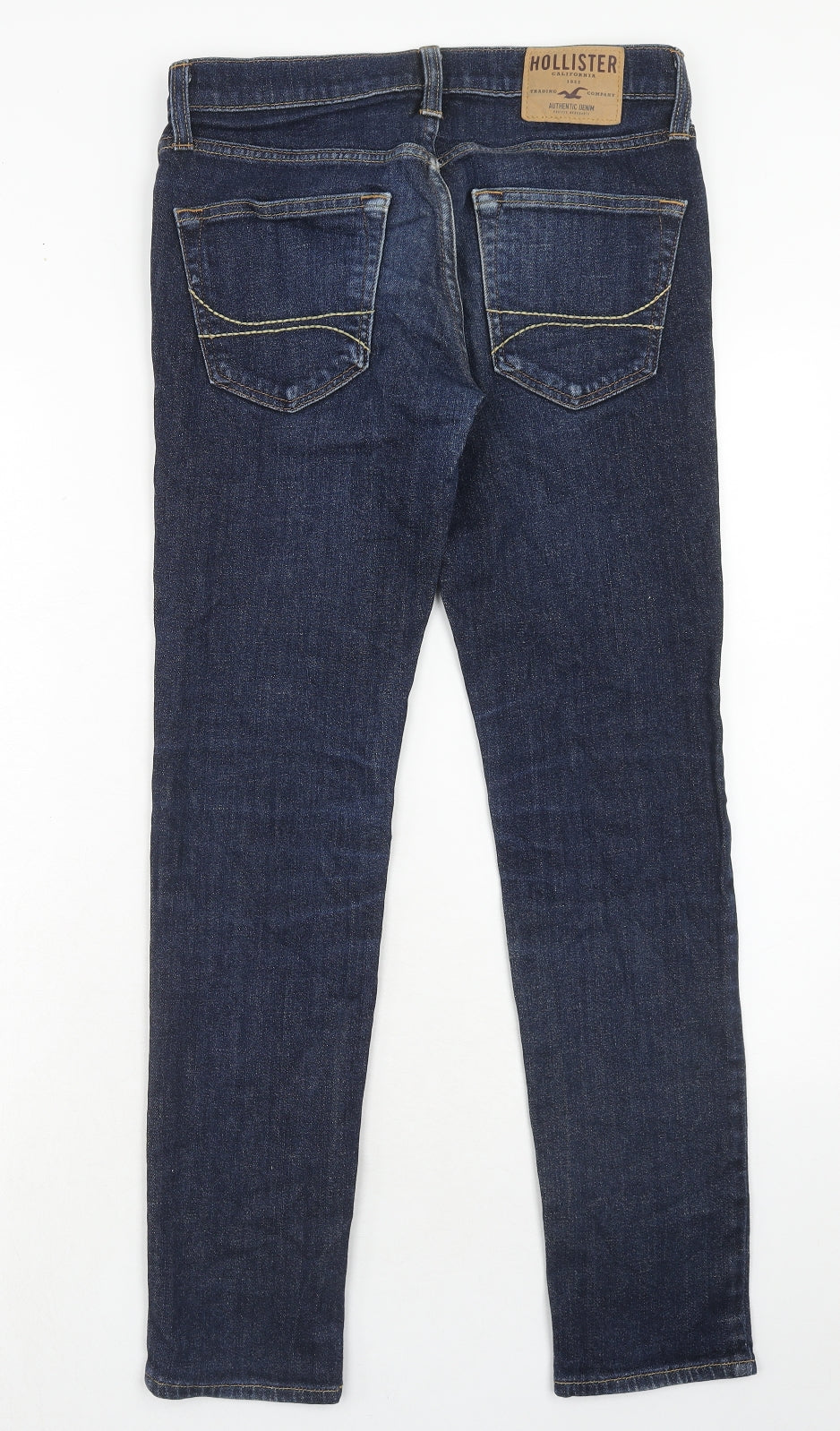Hollister Mens Blue Cotton Skinny Jeans Size 30 in L30 in Regular Button