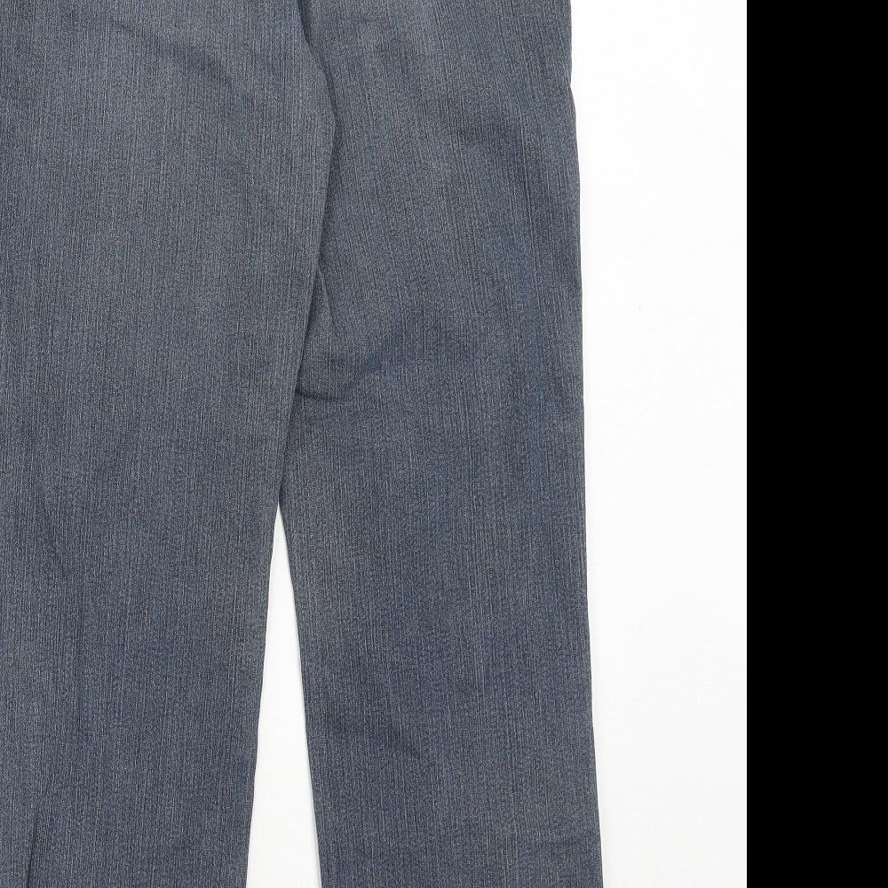 BRAX Womens Grey Cotton Straight Jeans Size 14 Regular Zip
