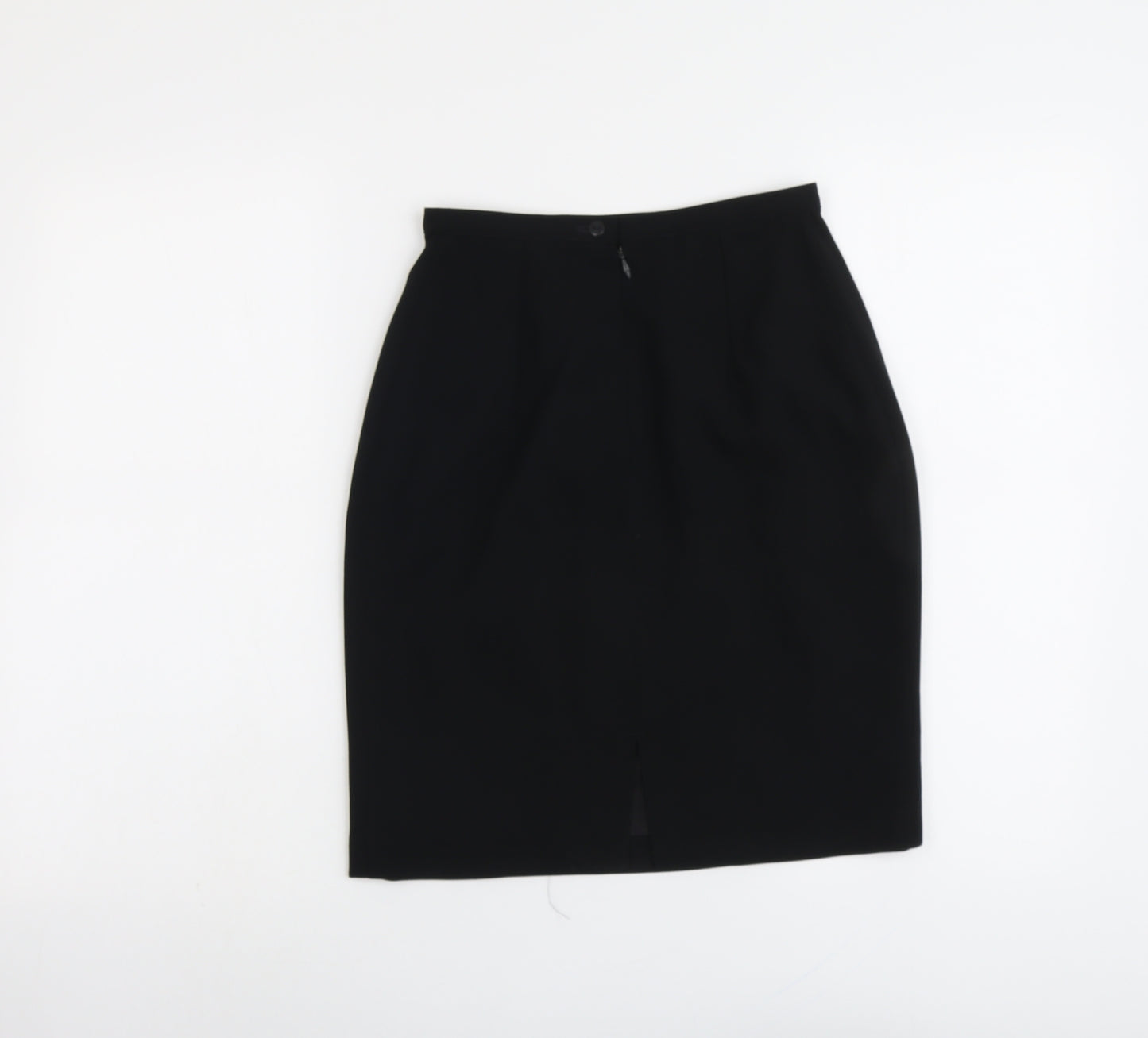 NEXT Womens Black Polyester A-Line Skirt Size 8 Zip