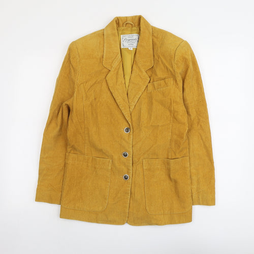 NEXT Womens Yellow Jacket Blazer Size S Button