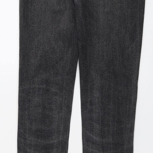 Bershka Mens Grey Cotton Skinny Jeans Size 30 in L32 in Regular Button