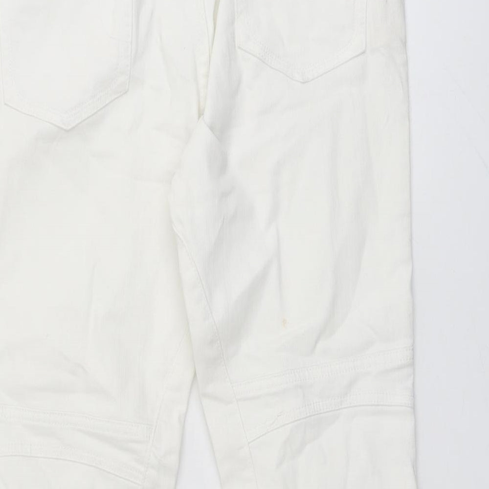 Karen Millen Womens White Cotton Skinny Jeans Size 14 L24 in Regular Button